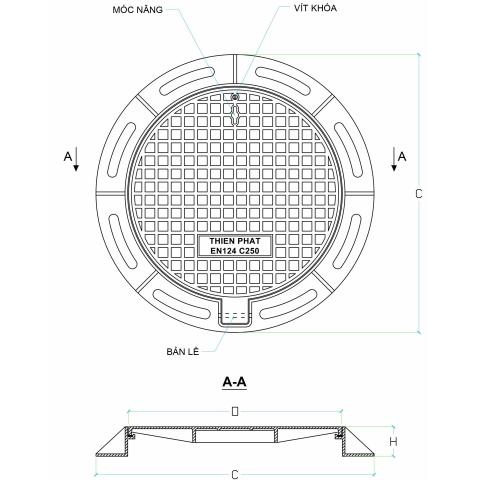 Bộ nắp hố ga TP-KTNT-02